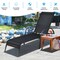 Costway Set of 2 Patio Lounge Chairs Sling Chaise Lounge Recliner Adjustable Back